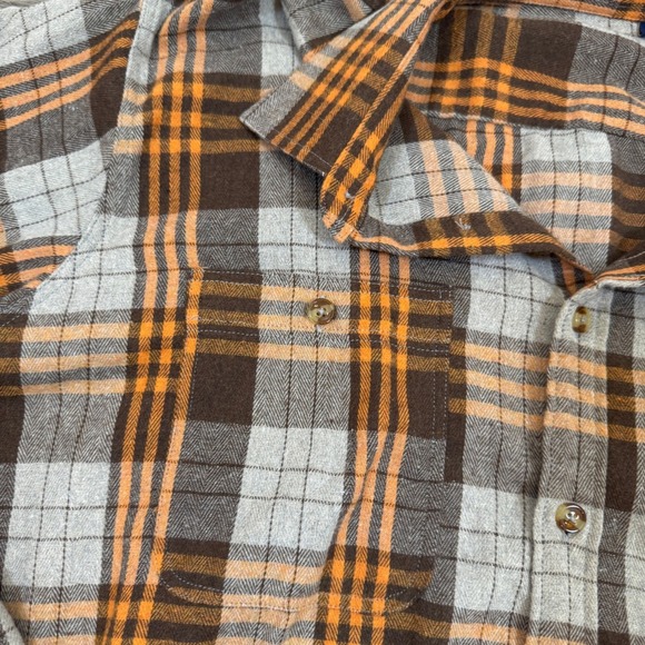 Italian Design Flannel Shirt Plaid Checkered Button Up Long Sleeve L - Picture 3 of 7